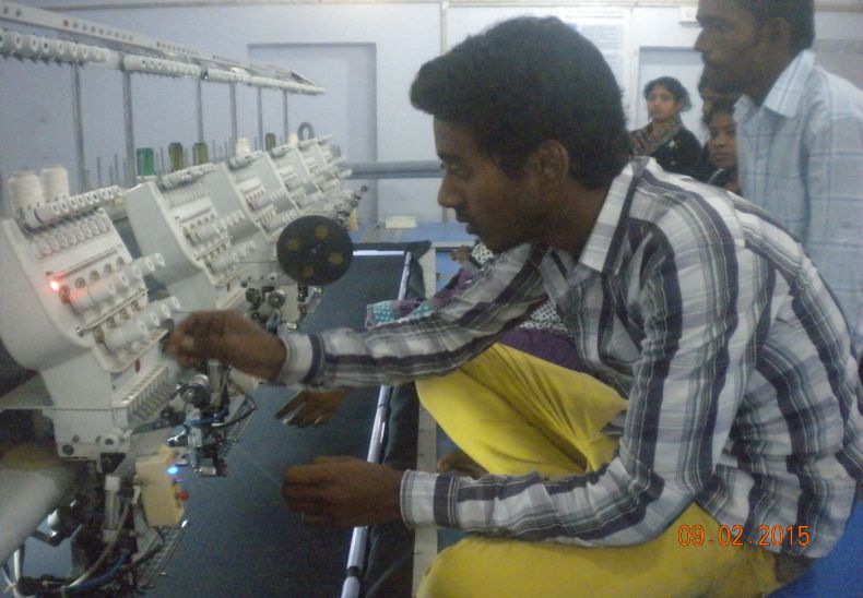 Young people are engaged in Zari embriodery with the help of CAD